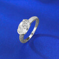 wholesale S925 Silver New Oval Pigeon Egg-Shaped Zircon Ring with a High-End and Fashionable Feel for Women-0-2