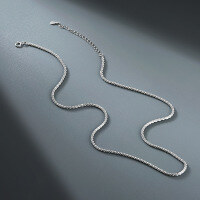 wholesale S925 Sterling Silver Glittering Bare Chain Necklace, Minimalist and Unique Small Luxury Women's Accessory.-925 silver.