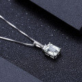 wholesale S925 Sterling Silver Natural Topaz Pendant Necklace Fashionable Light Luxury High-End Feeling-0-2