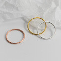 wholesale S925 Sterling Silver 12mm Thin Plain Circle Ring Minimalist Line Ring INS Fashion Simple Jewelry R00262-0-3