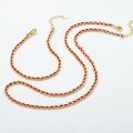 wholesale 10K Gold New Style Red Rope Bracelet for Women, Minimalist Woven Small Luxury Style Side Chain Anklet-0-3