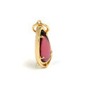 wholesale S925 Gold-Plated Silver Japanese Light Jewelry, Natural Teardrop Garnet, January Birthstone, Energy Stone Pendant-0-1