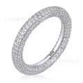 wholesale 18K Gold Plated 925 Silver Set with 43CT Moissanite Full Eternity Ring, Handcrafted with Inside-Out Full Pavé-0-5
