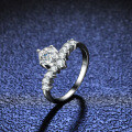 Silver Moissanite Princess Crown Ring for Live Streaming Supply-0-3