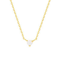 wholesale S925 Sterling Silver Women's Opal Pendant Necklace,-A3567-Gold 925 Silver