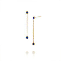 wholesale S925 Sterling Silver Long Tassel Turquoise Earrings With Inlaid Crystals,ins。-Gold-114#&gt;925 silver