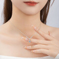 S925 Sterling Silver Moissanite Shining Galaxy Necklace-0-2