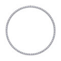925 Sterling Silver Moissanite Tennis Necklace for Women-0-4