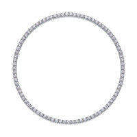 925 Sterling Silver Moissanite Tennis Necklace for Women-3.0mm/10-point moissanite/S925 sterling silver (white gold)  45cm