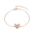 wholesale S925 Silver Rhinestone Mickey Mouse-shaped Elegant Bracelet for Women, Korean Style-0-4