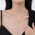 S925 Silver Classic Six-Prong One-Carat D Color Moissanite Necklace-0-2