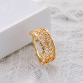 wholesale S925 Silver Plated 14K Gold French Vintage Court-Style Irregular Hollow-Out Ring from Dunli Jewelry Wholesale Factory-0-2