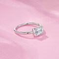 925 Silver Octagonal Moissanite Ring for Women-0-2