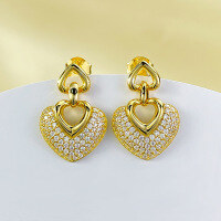 wholesale S925 Sterling Silver European and American Cross-Border Light Luxury Trendy Fashion Exquisite Diamond Inlaid Versatile Stud Earrings for Women-E533 Platinum &gt; 925 Silver