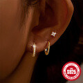 wholesale S925 Sterling Silver Classic Hoop Earrings Set for Women, High-EndINS。-0-1