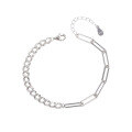 wholesale S925 Sterling Silver Interlocking Link Bracelet for Women, Ins Style Unique and Niche Fashion New Arrival, High-End Luxury Hand Accessory-0-4