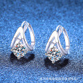 S925 Silver Moissanite Stud Earrings, Ins Style Cross-Border Hot Sale-0-0