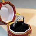 wholesale S925 Sterling Silver Crown Inauguration Ring for Women with Teardrop Yellow Zircon, Ice-Cut High Carbon Diamond, and Colored Gemstones – A Light Luxury Piece-0-3