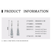 S925 Sterling Silver 1-Carat Moissanite Simple Earrings for Women-Three Stone Earrings [White Gold  925 Silver]