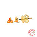 wholesale S925 Sterling Silver Geometric Clover Diamond Accent Luxury Earrings for Women, Cross-border Best-seller-0-14