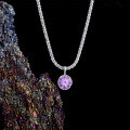 S925 Sterling Silver Moissanite Pendant Necklace, D-Color Crown Design, Light Luxury Style-0-1