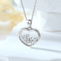 wholesale S925 Sterling Silver Amazon New Heart-shaped Necklace, Versatile Niche Design Euro-American Style Love Choker Collarbone Chain-0-2
