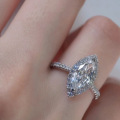 wholesale 925 Silver Jewelry by Zhuozhifan New 6*13 Marquise Diamond Ring,Ins-0-1