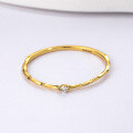wholesale Gold-plated, ultra-fine and non-fading zircon ring for women with minimalist luxury,, solid band fashion statement-0-3