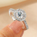 Zirconium Crossed Arms Light Luxury Cocktail Ring, Xiaohongshu Style-0-10