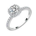 wholesale S925 Sterling Silver 1ct Moissanite New Square Box Ring Proposal Engagement Ring Versatile Fashion Ring for Women-0-4