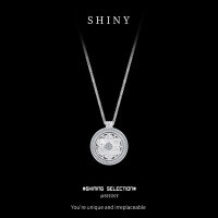 Sterling Silver Rotatable Eight-Treasure Compass Pendant Necklace-S925 Sterling Silver  925 Silver