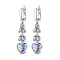 wholesale S925 silver inlaid with colored crystal, fashionably designed gemstone earrings with a light luxury vibe, direct supply from the manufacturer-0-0