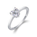 Sterling Silver Cross-Border Moissanite Heart Ring Irregular Wedding Jewelry Wholesale-0-3