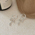 wholesale S925 Sterling Silver Minimalist Tassel Teardrop Earrings for Women, Small Batch Design, Trendy Ear Accessories-0-1
