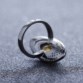 wholesale 925 Silver Italian Artisan Designer Ring with Vintage Jewelry Style, Set with Natural Yellow Crystal Gemstone-0-2