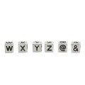wholesale 925 Sterling Silver Letter Beads, Vintage Thai Silver Square Bracelet Spacer Beads DIY Handmade Stringing Beading Braided Cord Jewelry Accessories-0-4