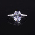 wholesale S925 Sterling Silver Oval 3ct Moissanite Engagement Ring with Certificate-0-0