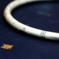 wholesale 9999 Pure Silver "Prajnaparamita Heart Sutra" Swastika Push-Pull Bangle for Women - Ethnic Retro Fashion Bracelet-0-3