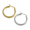 wholesale S925 Sterling Silver YEA492 Korean Style Minimalist Geometric Hoop Circle Earrings Ear Clasp Small Temperament Silver Earrings-0-4