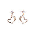 wholesale 925 Sterling Silver Heart Earrings for Women, Minimalist Small Luxury Designer New Stud Earrings, Elegant Drop Dangle Ear Accessories-0-4