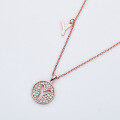 wholesale S925 Sterling Silver Plated Rose Gold Light Luxury Style English Letter Y Necklace Couple's Gift with Moissanite Pendant-0-2