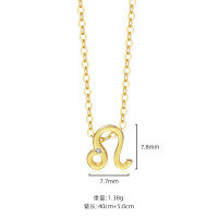 wholesale S925 Sterling Silver Virgo Constellation Pendant Necklace For Women, Ins Hot-selling Cross-border Collarbone Chain-A2283-Leo 925 silver