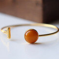wholesale S925 silver with natural Russian amber and antique beeswax designed bracelet-0-1