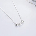 wholesale S925 Silver Cloud Tide Pavilion Fashion Minimalist Personality Internet-Famous Ins Style Sweet and Cool Heart Pendant Versatile Trendy Necklace for Women-0-1
