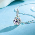 S925 Silver Moissanite Infinity Pendant Necklace-0-1
