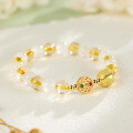 wholesale 925 silver summer versatile natural citrine bracelet moonstone bead string wholesale as a Dragon Boat Festival gift for women-0-1