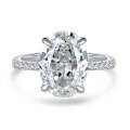 wholesale 925 Sterling Silver Full Setting 4ct White G Color High Carbon Diamond Ring 9*13-0-5