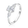 wholesale Au750 18k gold wedding ring with 067 carat lab-grown diamond, genuine K gold ring setting-0-0