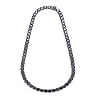 wholesale 925 Sterling Silver Black Moissanite Tennis Hip Hop Necklace, European and American Cross-Border Full Diamond Chain Accessory Fashion Factory Ready Stock Wholesale-Black 6.5 Moissanite 45cm 925 Silver