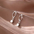 wholesale Metal S925 Wave Square Earrings: Korean Style, Simple, Creative, And Sweet-0-1